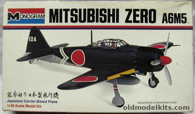 Monogram 1/48 Mitsubishi Zero A6M5 - Bagged, 6799 plastic model kit